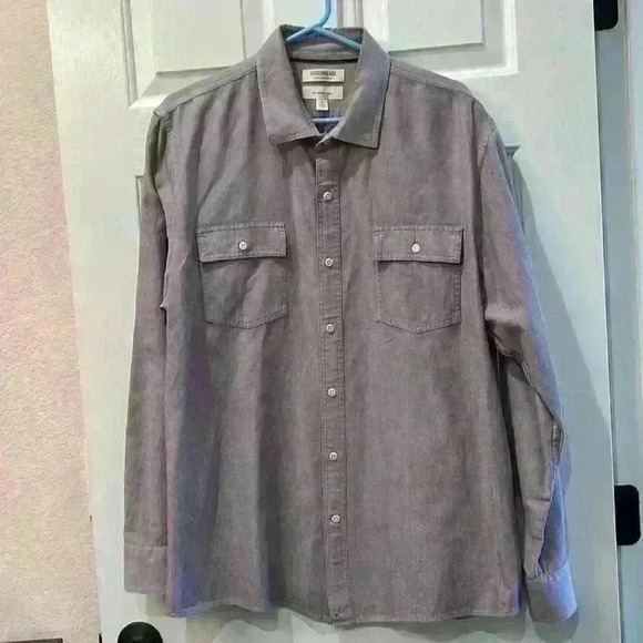 Goodthreads Other - Goodthreads herringbone twill purple shirt. Size XL